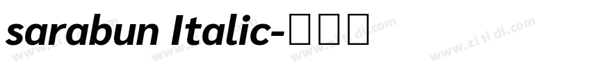 sarabun Italic字体转换